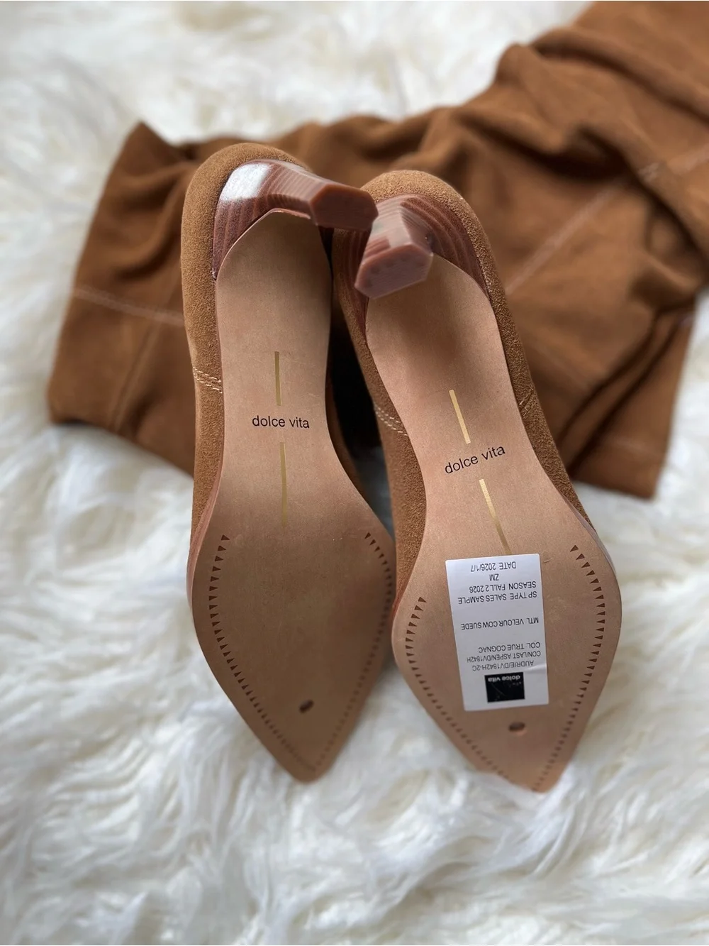 Dolce Vita Brown Suede Knee-High Slouch Boots